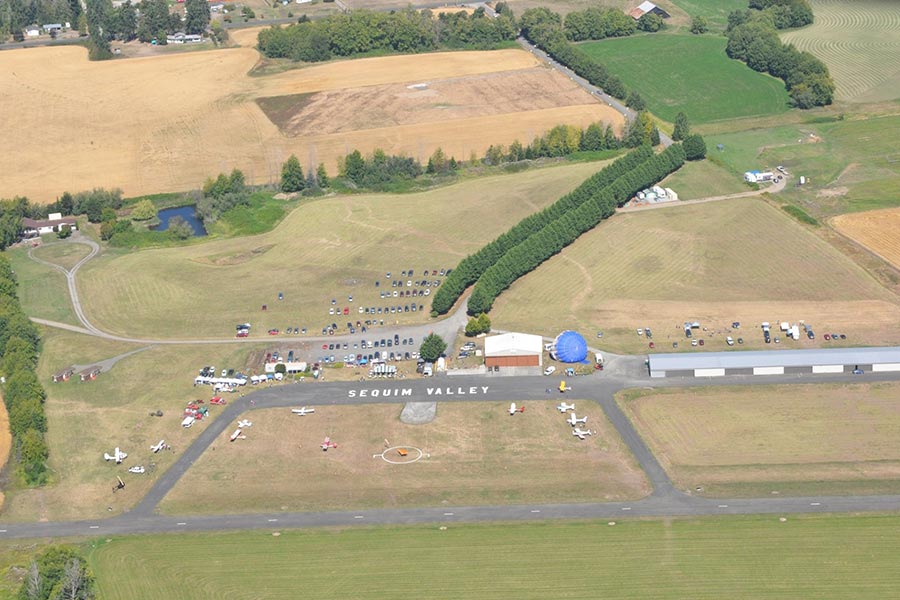 aerial view of Sequim airport